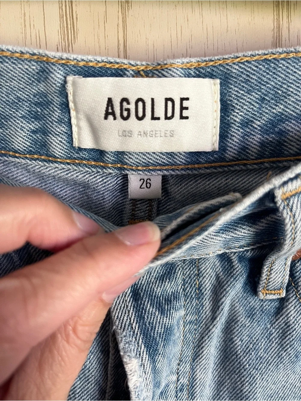AGOLDE Parker Cut Off Distressed Jean Shorts Sz 26